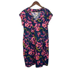 FOIL New Zealand 100% Linen Navy Floral Dress